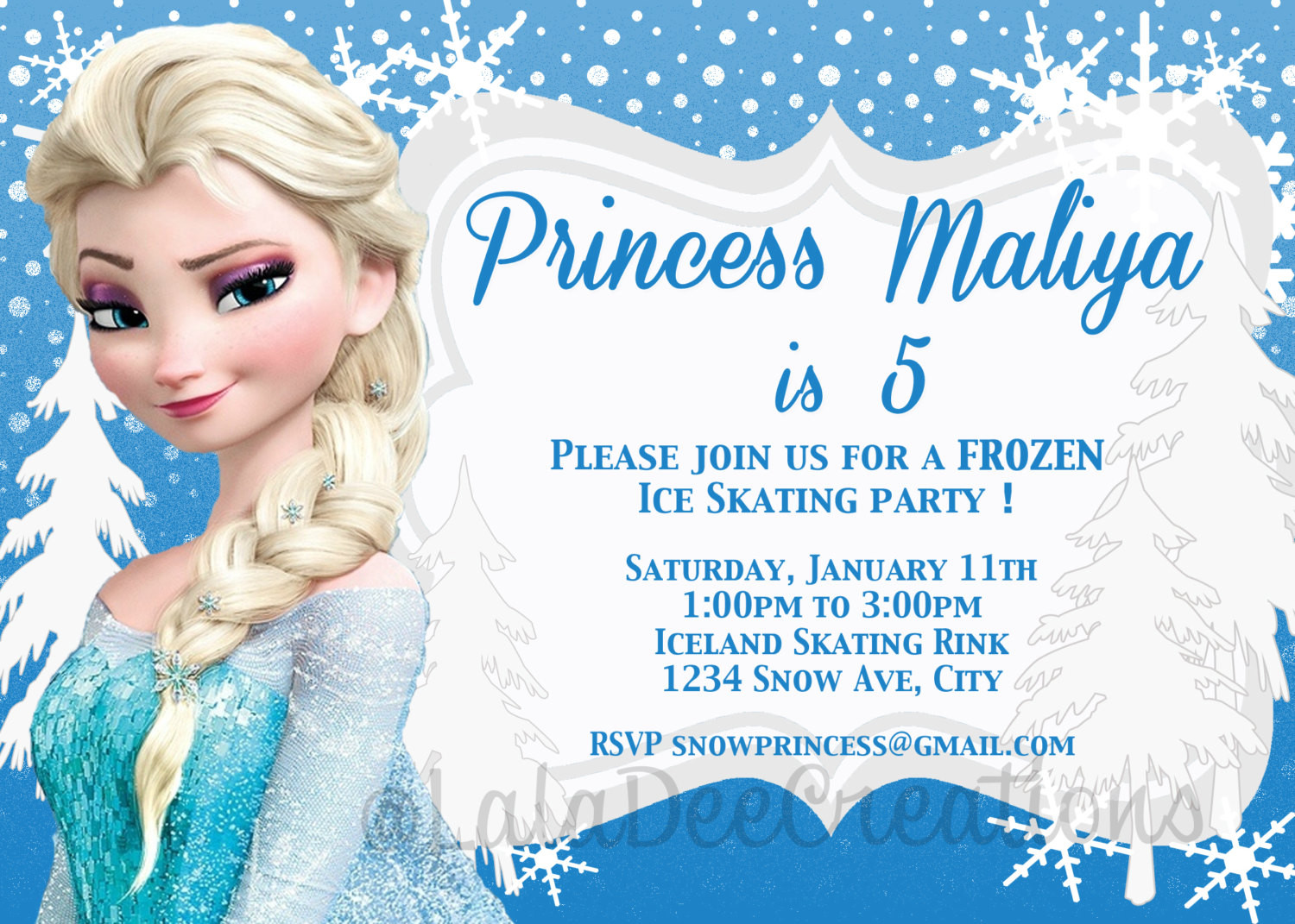 Frozen Birthday Invitations
 Frozen Birthday Invitation Printable Digital by