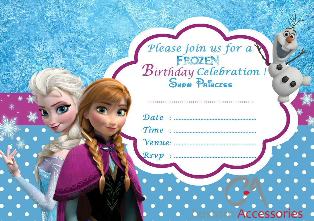 Frozen Birthday Invitations
 20x FROZEN ELSA PARTY INVITATIONS KIDS CHILDREN S INVITES