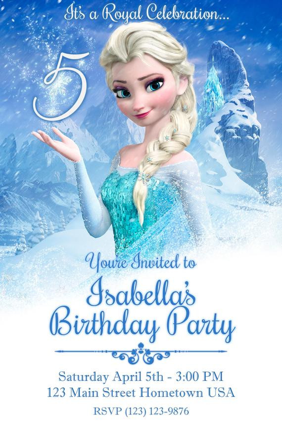 Frozen Birthday Invitations
 Custom Frozen Birthday Invitation by JMGCreativeDesign on Etsy