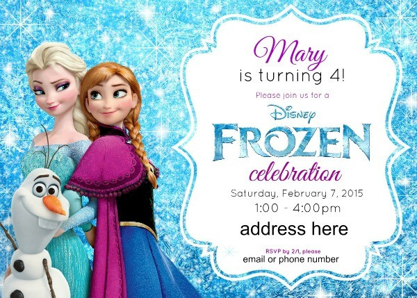 Frozen Birthday Invitations
 Disney s Frozen Birthday Party Ideas Pink Purple Blue