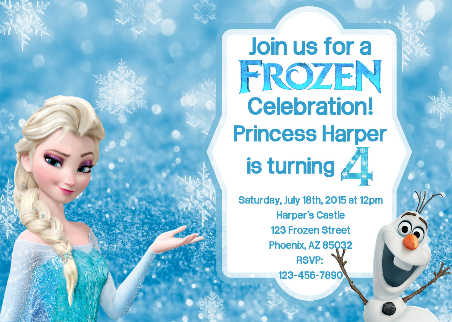 Frozen Birthday Invitations
 Frozen Birthday Invitation Frozen Birthday by