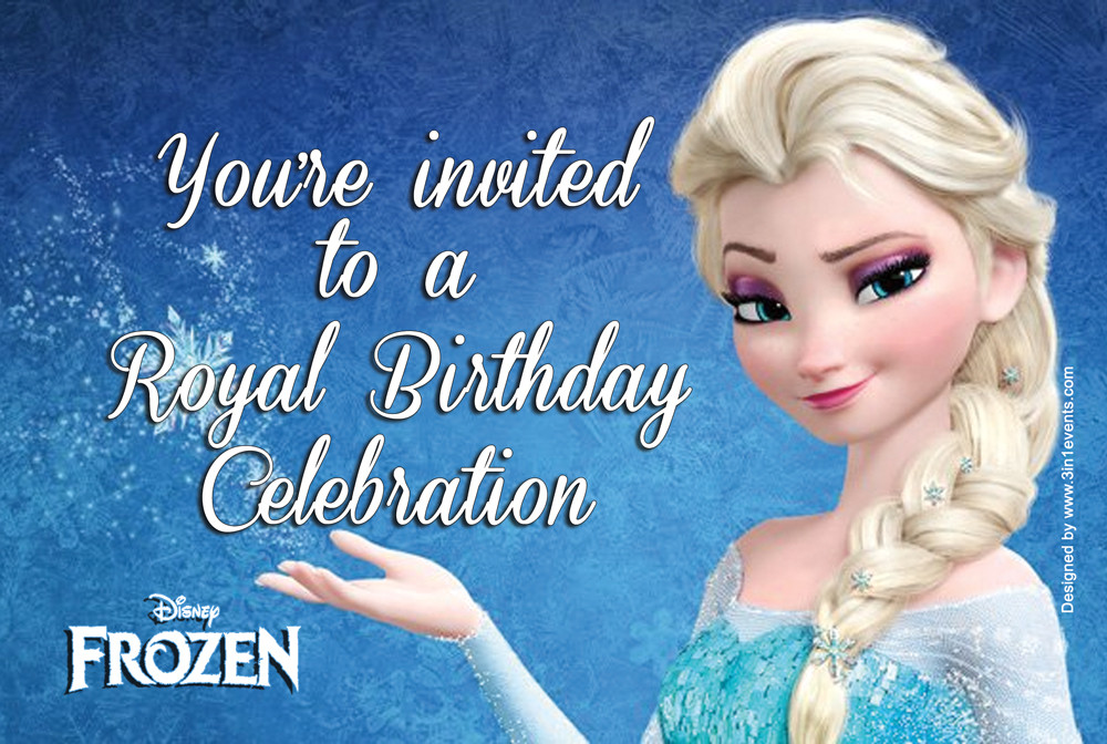 Frozen Birthday Invitations
 Frozen Royal Celebration Invitation – 3in1 Events & More