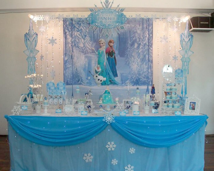 Frozen Decorations Birthday
 Kara s Party Ideas Disney s Frozen Themed Birthday Party