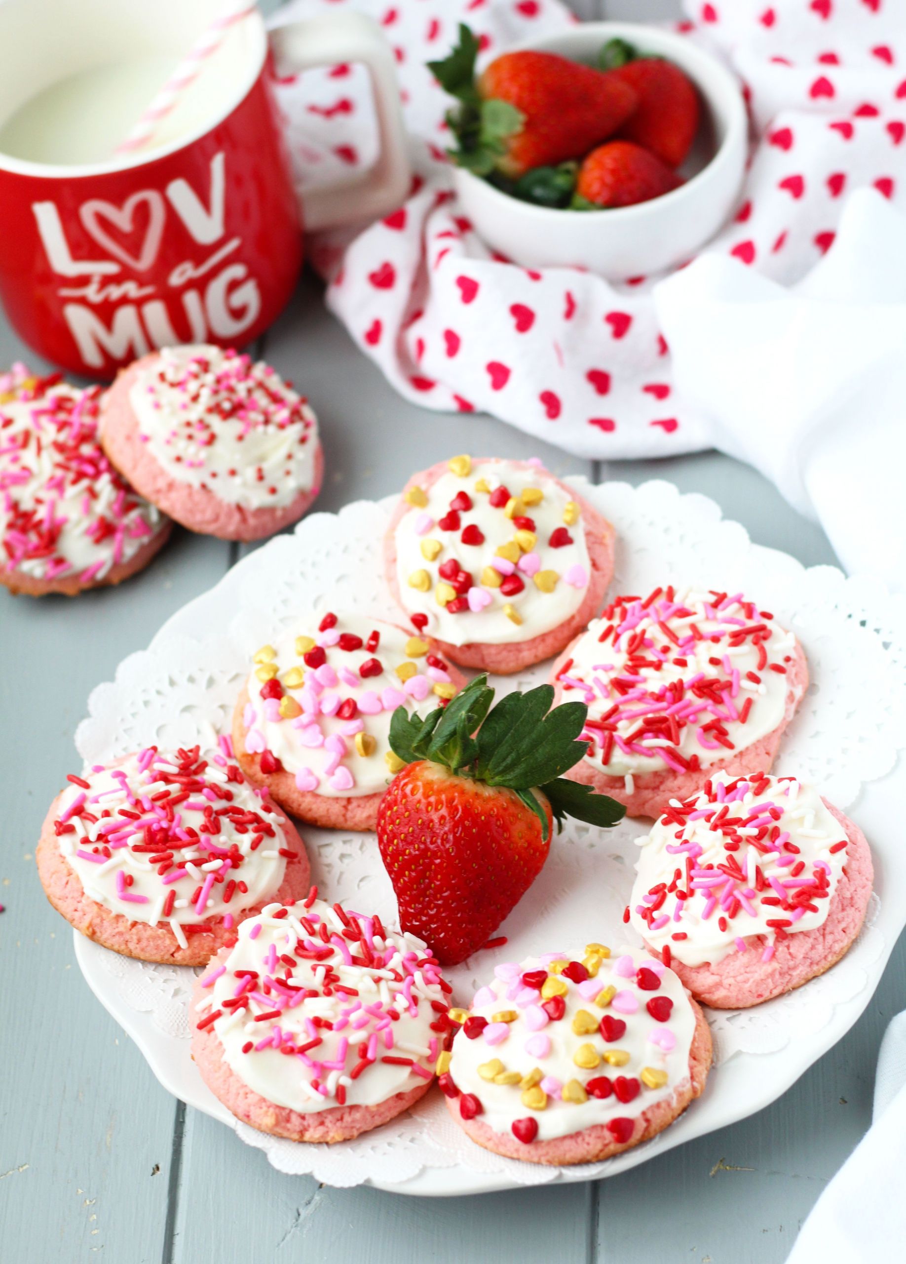 Fruitcake Cookies Made With Cake Mix
 These Strawberry Cream Cheese Cookies are made with a cake