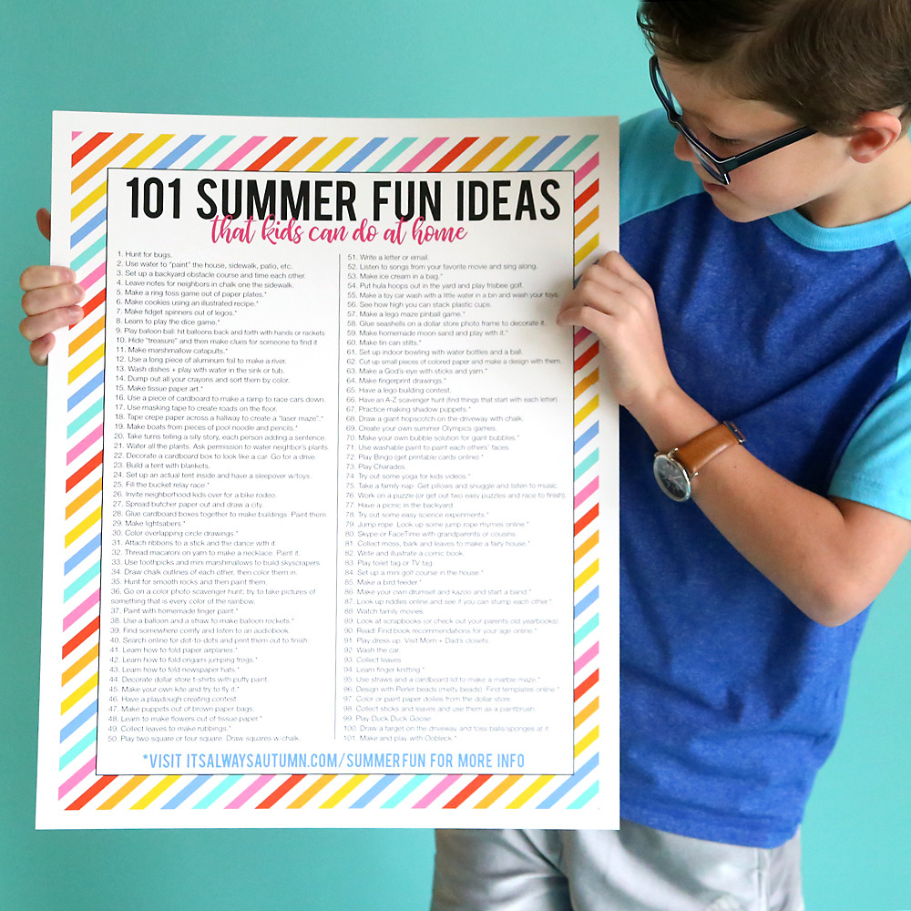 Fun Projects For Kids To Do At Home
 101 summer fun ideas that kids can do at home It s