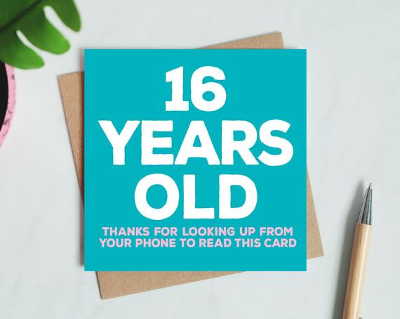 Funny 16th Birthday Cards
 Funny 16th Birthday Card