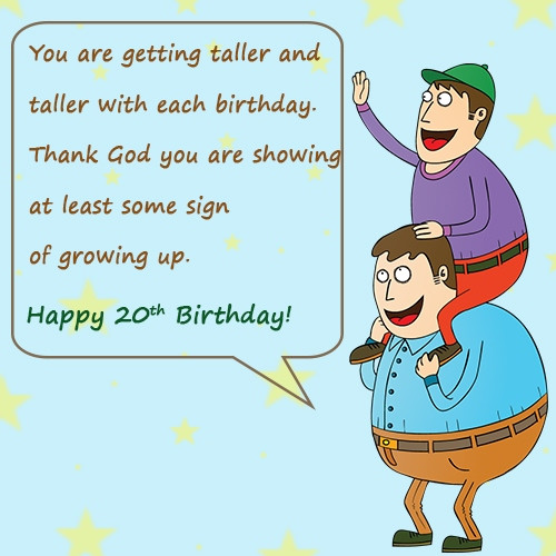 Funny 20th Birthday Quotes
 Happy 20th Birthday Quotes QuotesGram