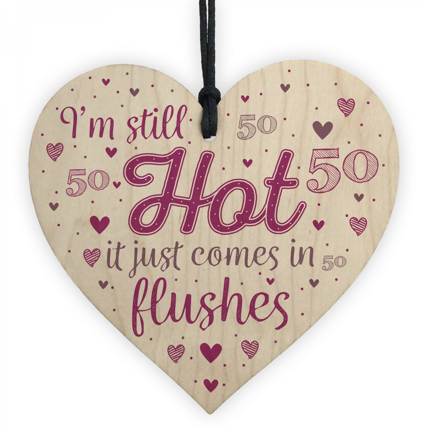 Funny 50th Birthday Gifts
 Funny 50th Birthday Gifts For Women Fifty Party Wood Heart