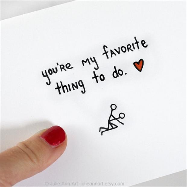 Funny Adult Valentines
 funny valentines day cards you are my favorite thing to