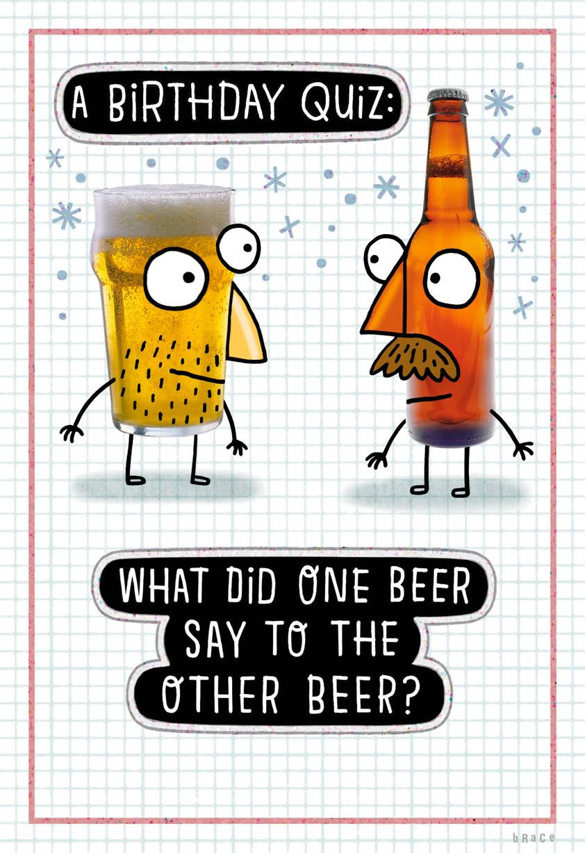 Funny Birthday Cards
 Beer Birthday Quiz Funny Birthday Card Greeting Cards