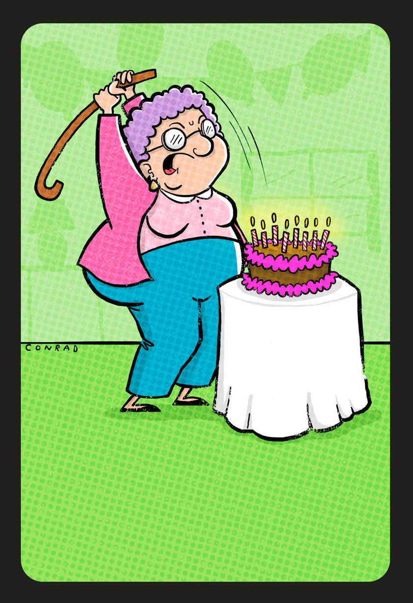 Funny Birthday Cards
 Cake Smashing Grandma Funny Birthday Card Greeting Cards