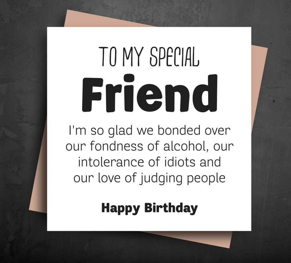 Funny Birthday Cards For Best Friend
 Funny Birthday card best friend t idea wine gin rude