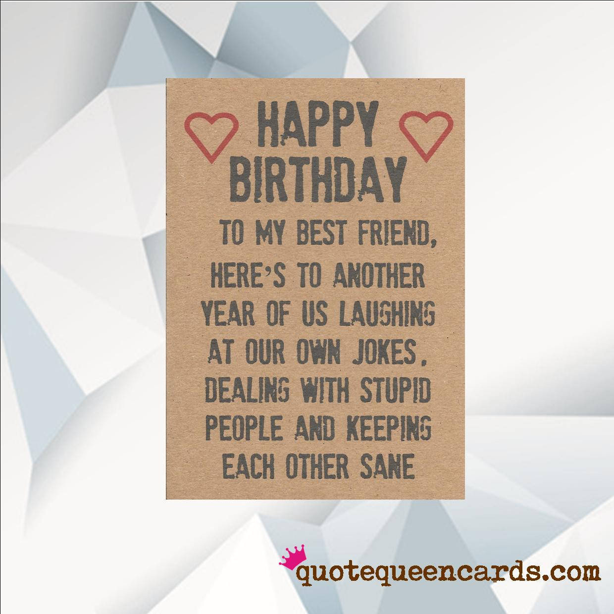 Funny Birthday Cards For Best Friend
 Happy Birthday BEST FRIEND Funny Birthday Card For Friend