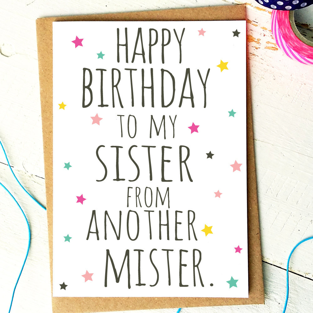 Funny Birthday Cards For Best Friend
 Best Friend Card Funny Birthday Card Sister From Another