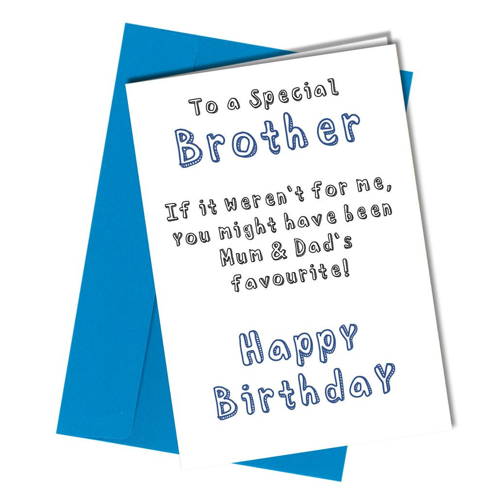 Funny Birthday Cards For Brother
 1169 RUDE BIRTHDAY FUNNY CARD Brother Mum Dad Favourite