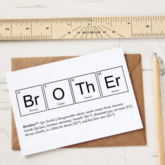 Funny Birthday Cards For Brother
 FUNNY BROTHER ELEMENTS Cards Funny Sibling Joke Greeting