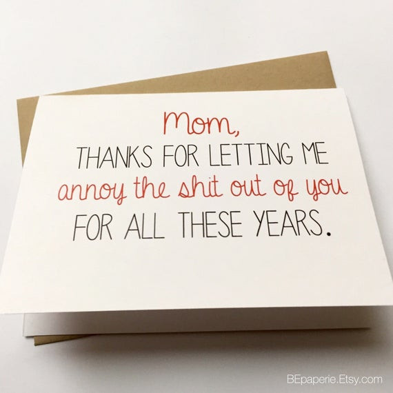 Funny Birthday Cards For Mom From Daughter
 Funny Mom Card Mother s Day Card Mom Birthday Card