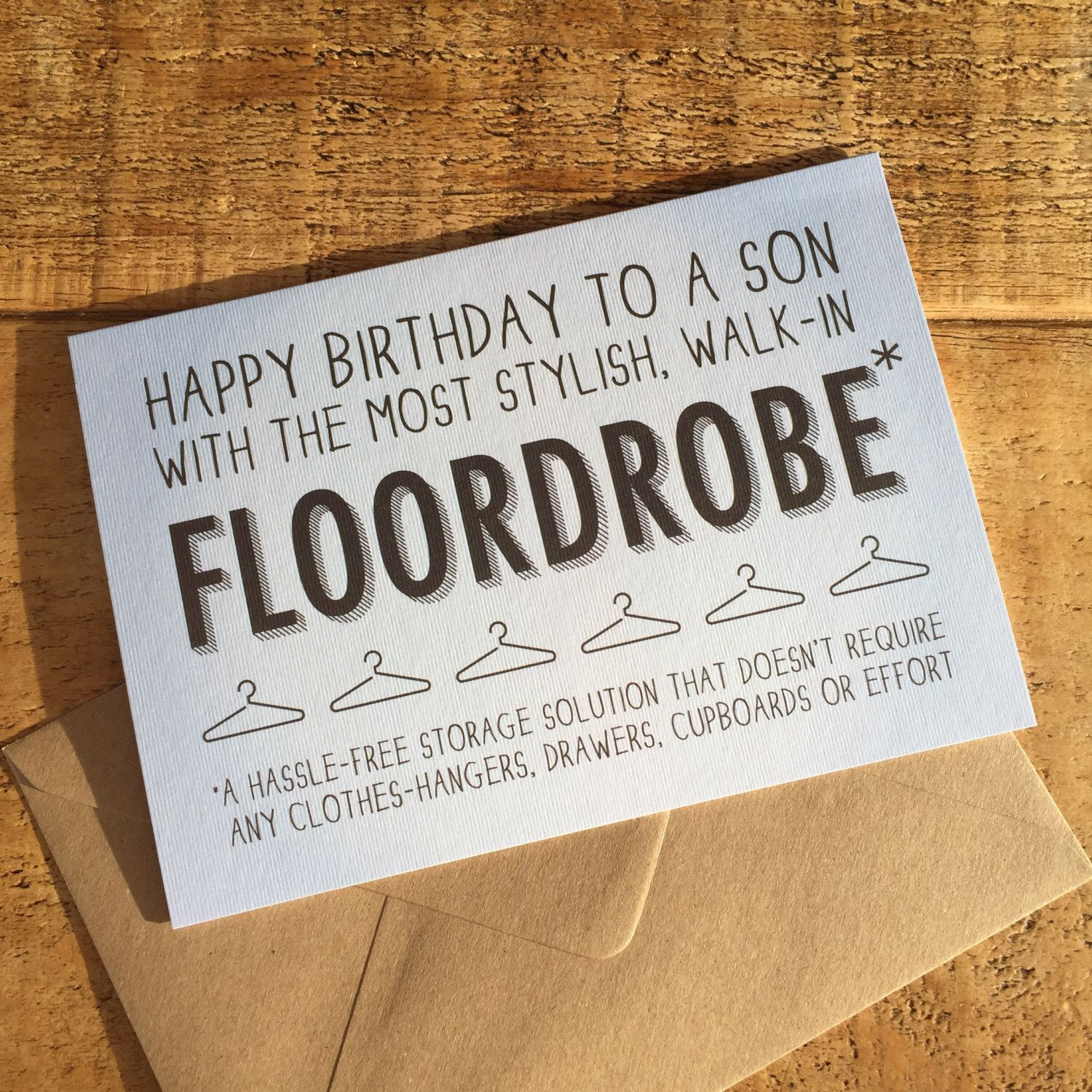 Funny Birthday Cards For Son
 Funny Son Birthday Card For a son who has a stylish walk