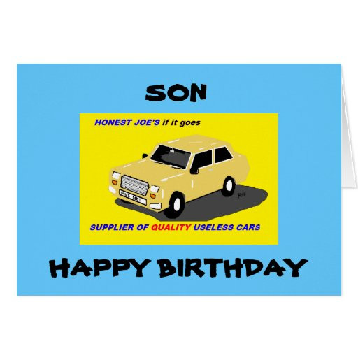 Funny Birthday Cards For Son
 SON BIRTHDAY FUNNY GREETING CARDS