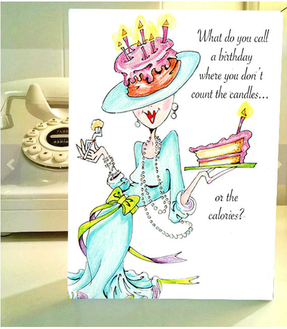 Funny Birthday Cards Her
 Funny Birthday card funny women humor greeting cards for her