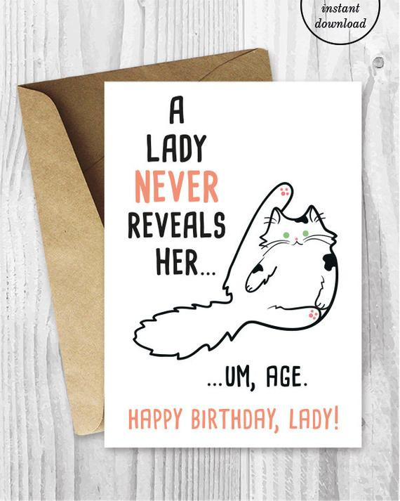 Funny Birthday Cards Her
 Funny Birthday Cards for Her Printable Birthday Cards for