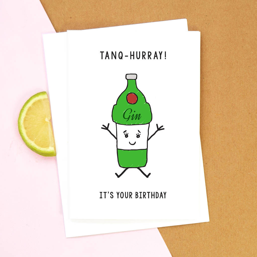 Funny Birthday Cards
 funny gin birthday card by of life & lemons