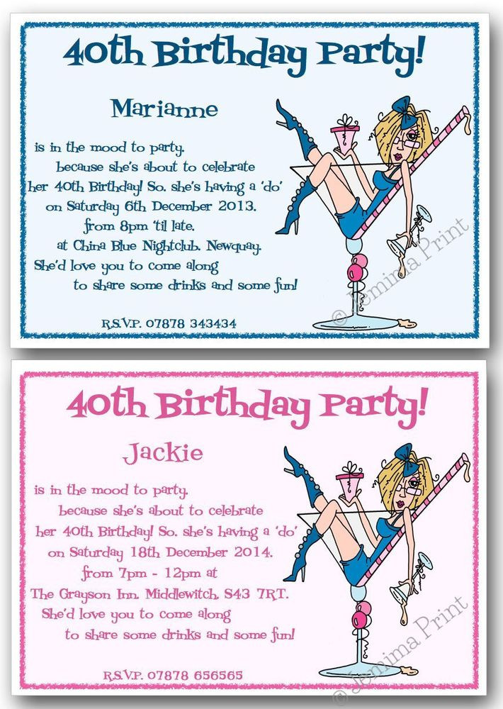 Funny Birthday Invite
 10x Personalised 18th 21st 30th 40th 50th 60th funny