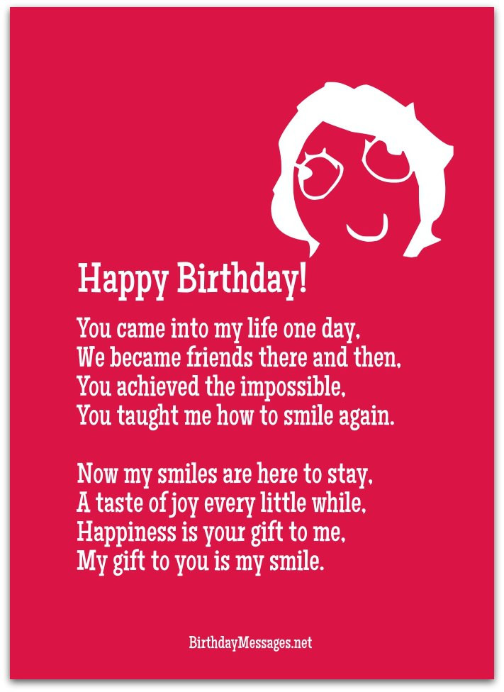 Funny Birthday Poems For Friends
 Cute Birthday Poems Cute Birthday Messages