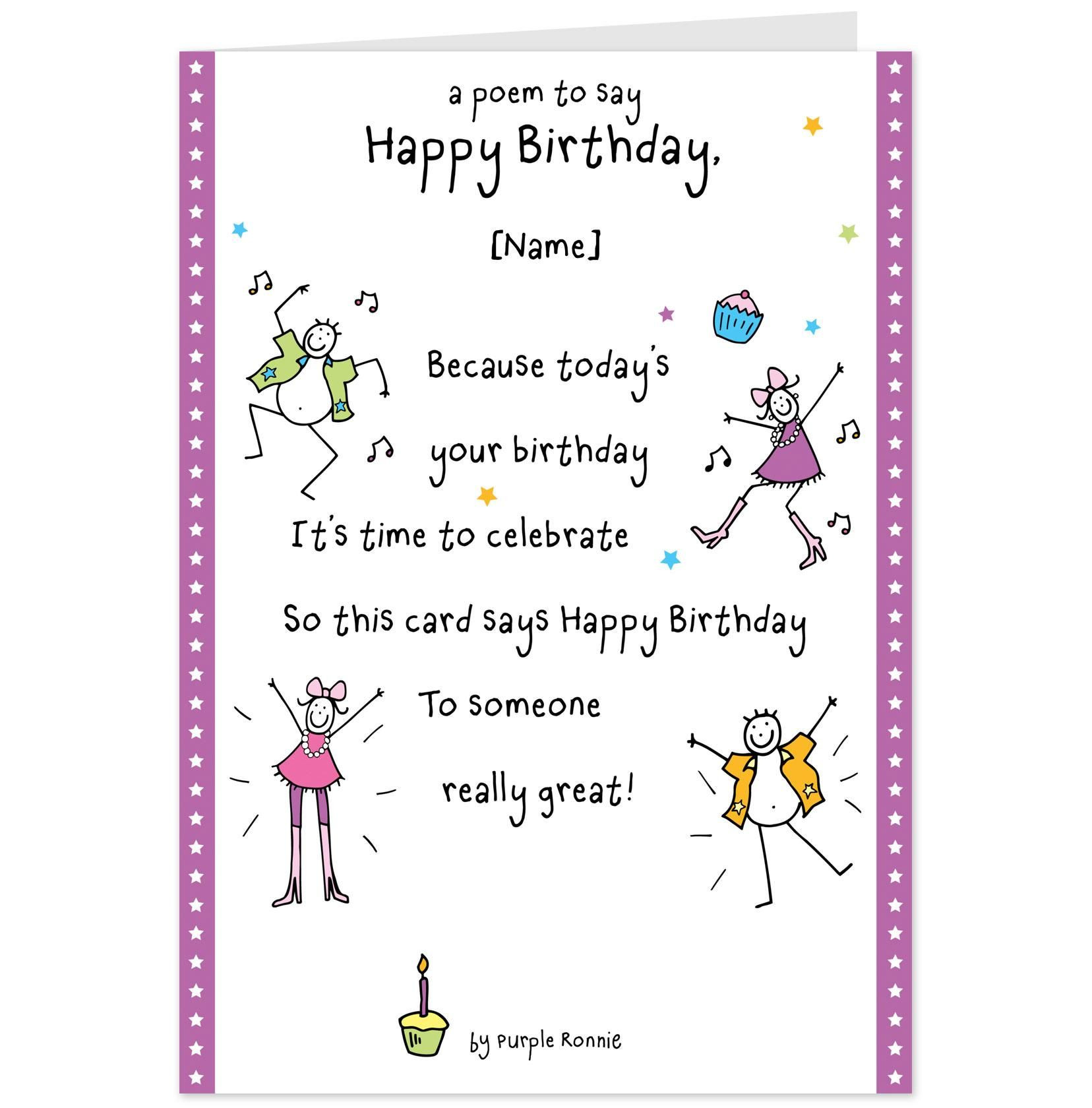Funny Birthday Poems For Friends
 Funny Birthday Poems For Friends That Rhyme Happy