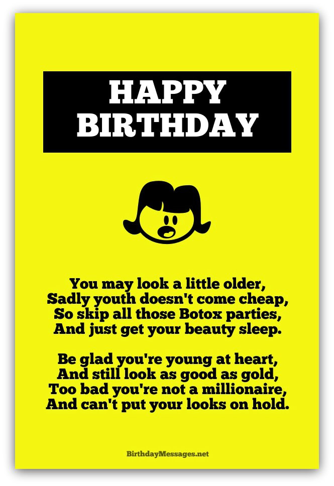 Funny Birthday Poems For Her
 Funny Birthday Poems Funny Birthday Messages