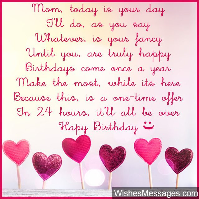 Funny Birthday Poems For Her
 Birthday Poems for Mom – WishesMessages