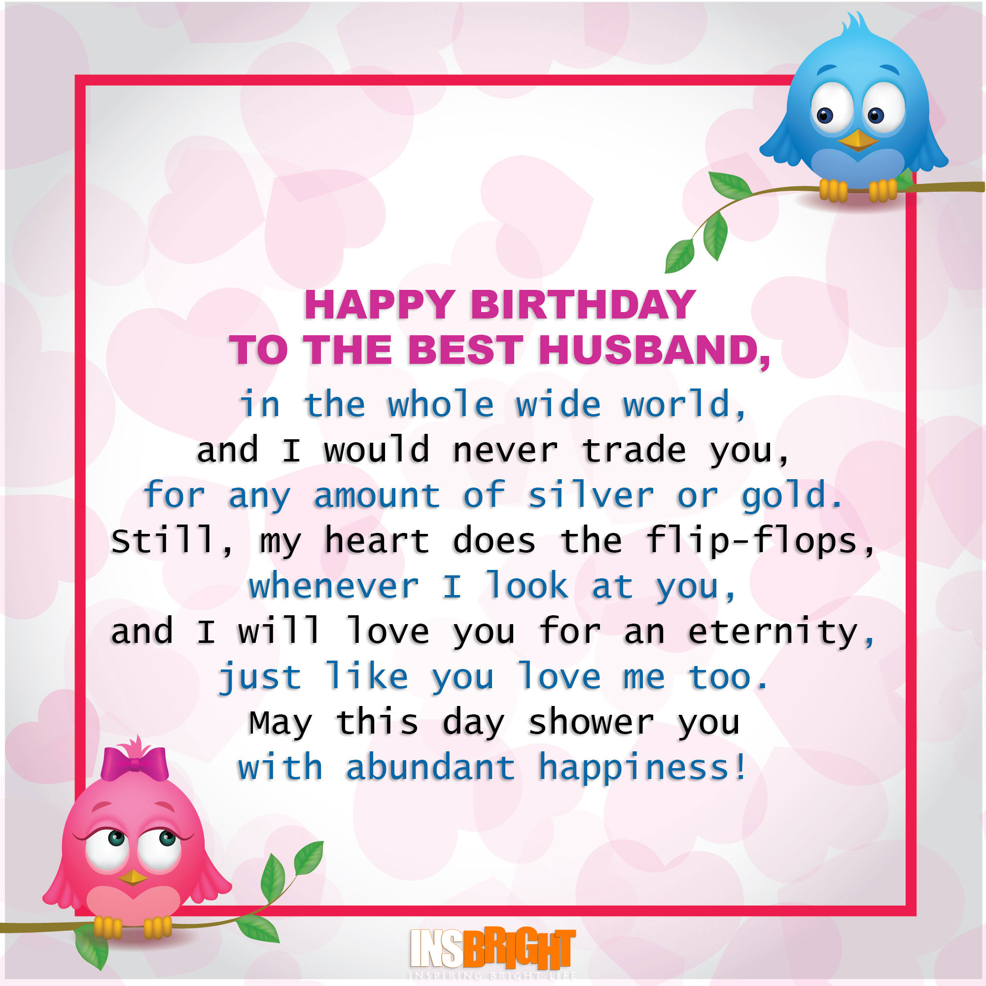 Funny Birthday Poems For Husband
 Romantic Happy Birthday Poems For Husband From Wife