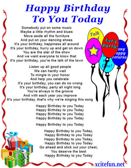 Funny Happy Birthday Poem
 kaaajaplace Birthday Poems