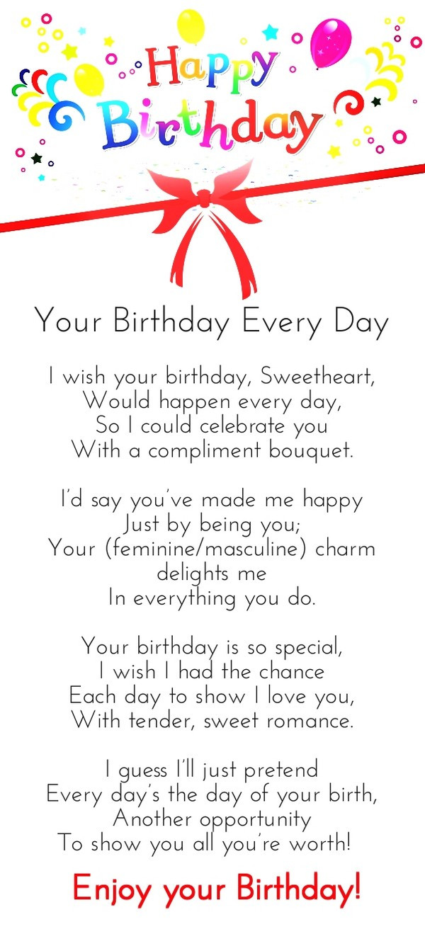 Funny Happy Birthday Poems
 52 Best Happy Birthday Poems My Happy Birthday Wishes