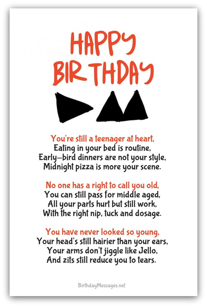 Funny Happy Birthday Poems
 Funny Birthday Poems Funny Birthday Messages