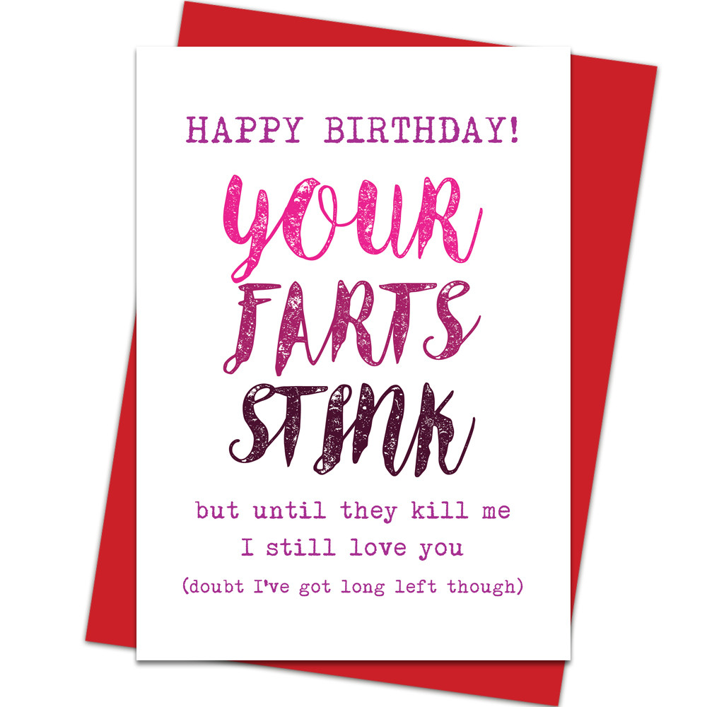 Funny Husband Birthday Cards
 Funny Happy Birthday Card Boyfriend Husband Girlfriend