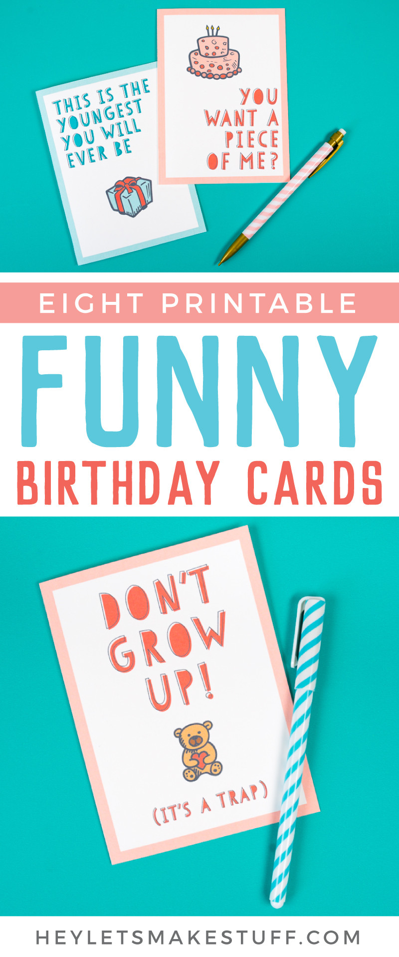 Funny Printable Birthday Card
 Free Funny Printable Birthday Cards for Adults Eight