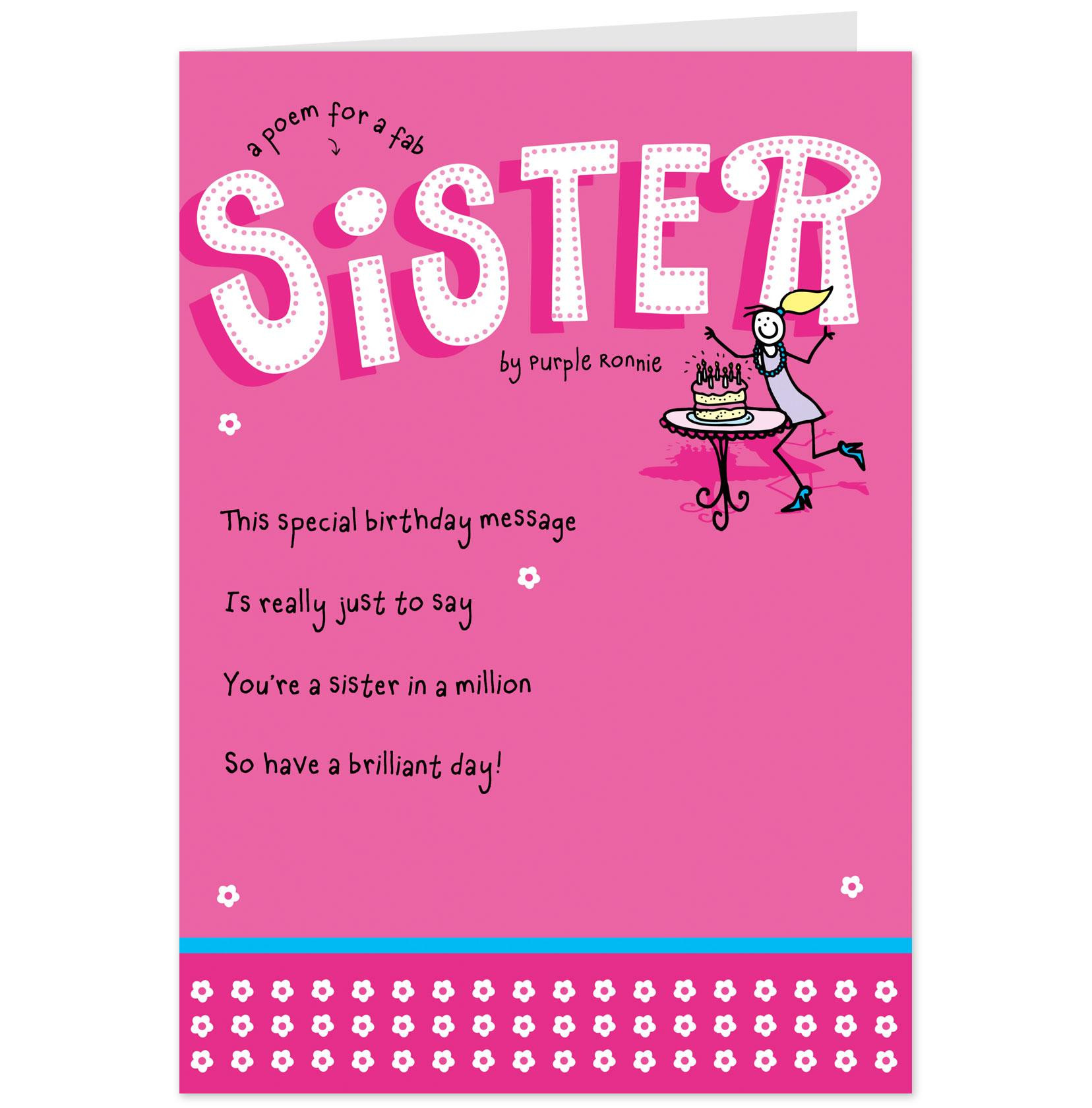 Funny Sister Birthday Poems
 Funny Sister Quotes And Poems QuotesGram