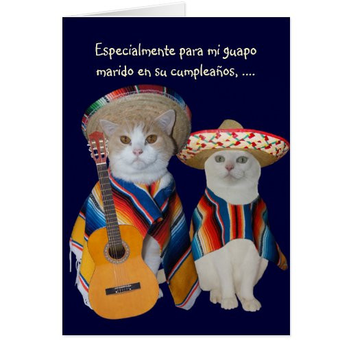 Funny Spanish Birthday Cards
 Customizable Funny Spanish Birthday for Spouse Card