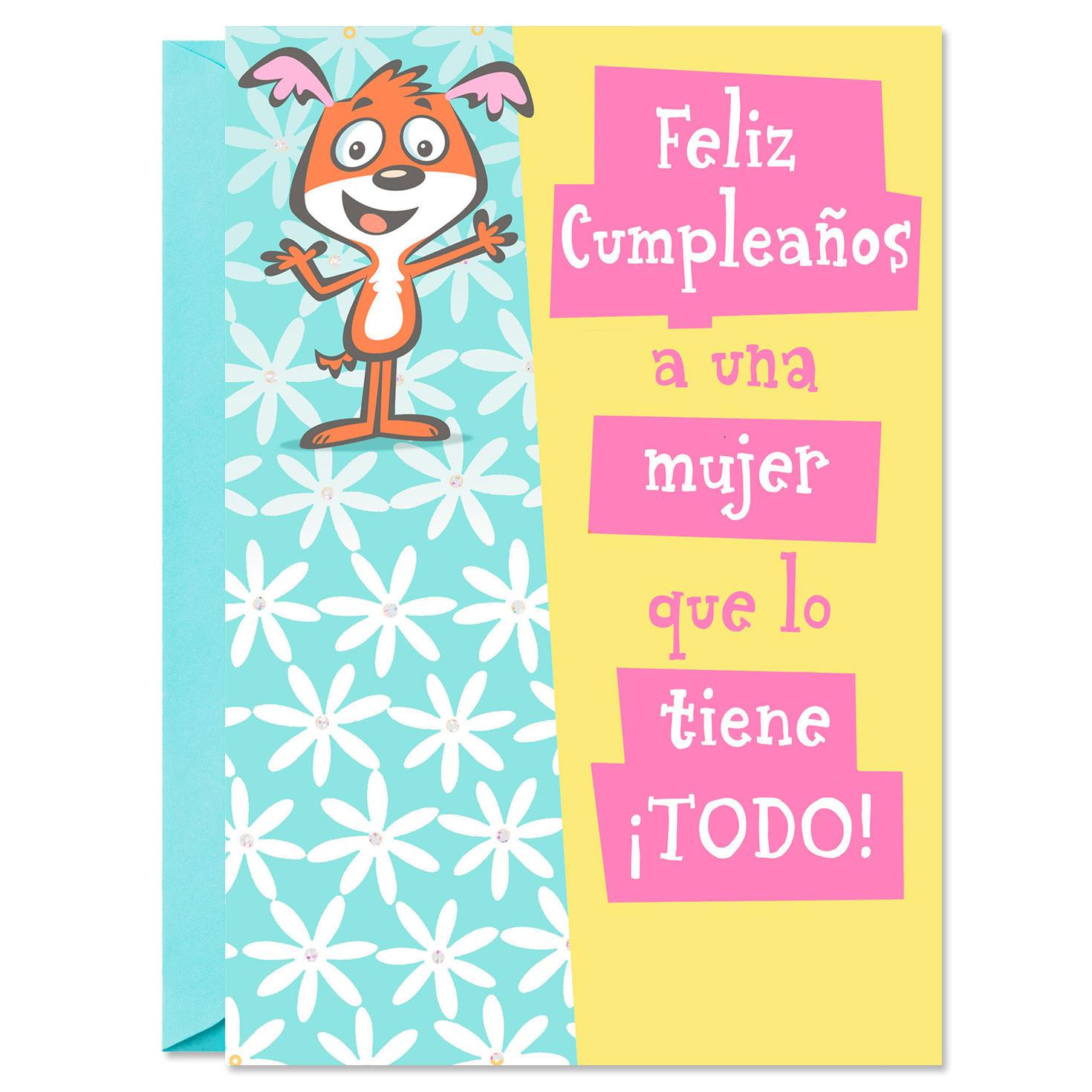 Funny Spanish Birthday Cards
 She s Got It All Spanish Language Funny Pop Up Birthday