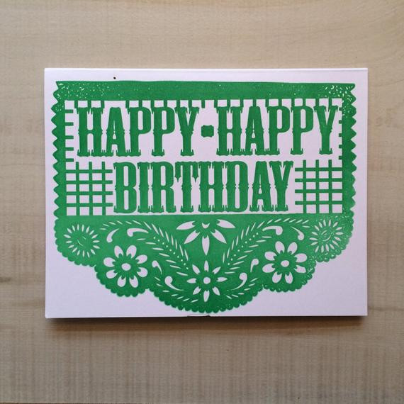 Funny Spanish Birthday Wishes
 Happy Happy Birthday Greeting Card Spanish Card Blank Note