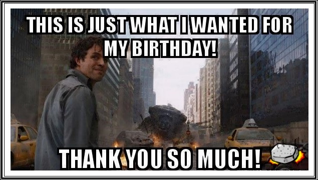 Funny Thank You Birthday Wishes   Funny Birthday Thank You Meme Quotes