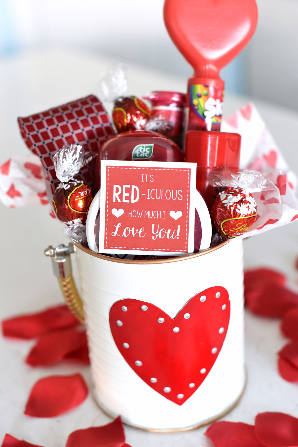 Funny Valentine Gift Ideas
 Cute Valentine s Day Gift Idea RED iculous Basket