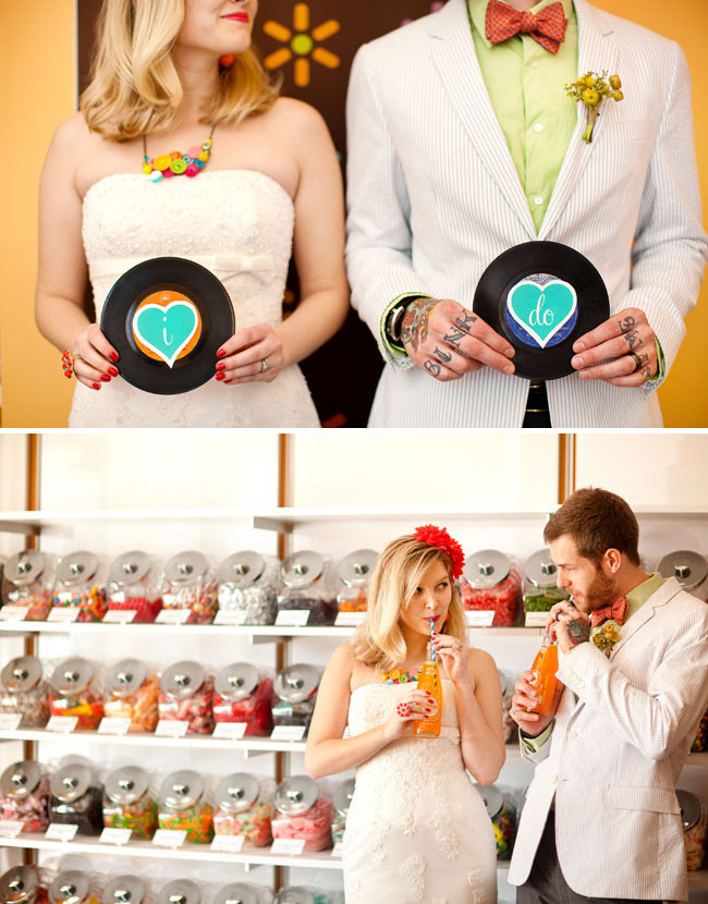 Funny Wedding Themes Ideas
 Retro Candy Love Fun Wedding Ideas from the Candy Shop