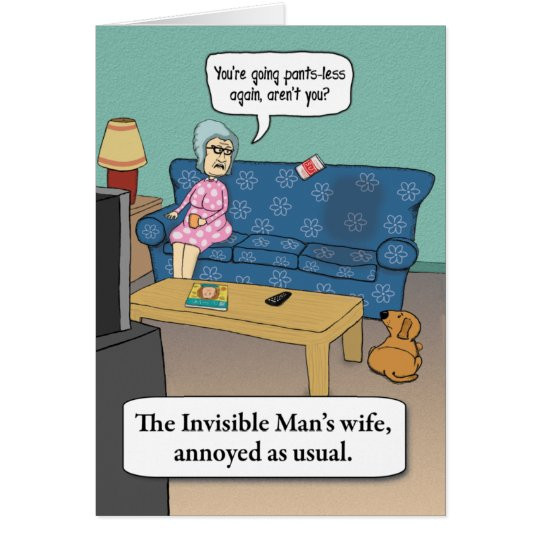 Funny Wife Birthday Cards
 Funny Invisible Man s Wife Birthday Card