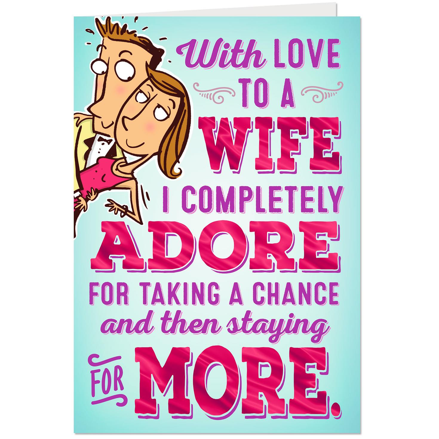 funny birthday card for wife