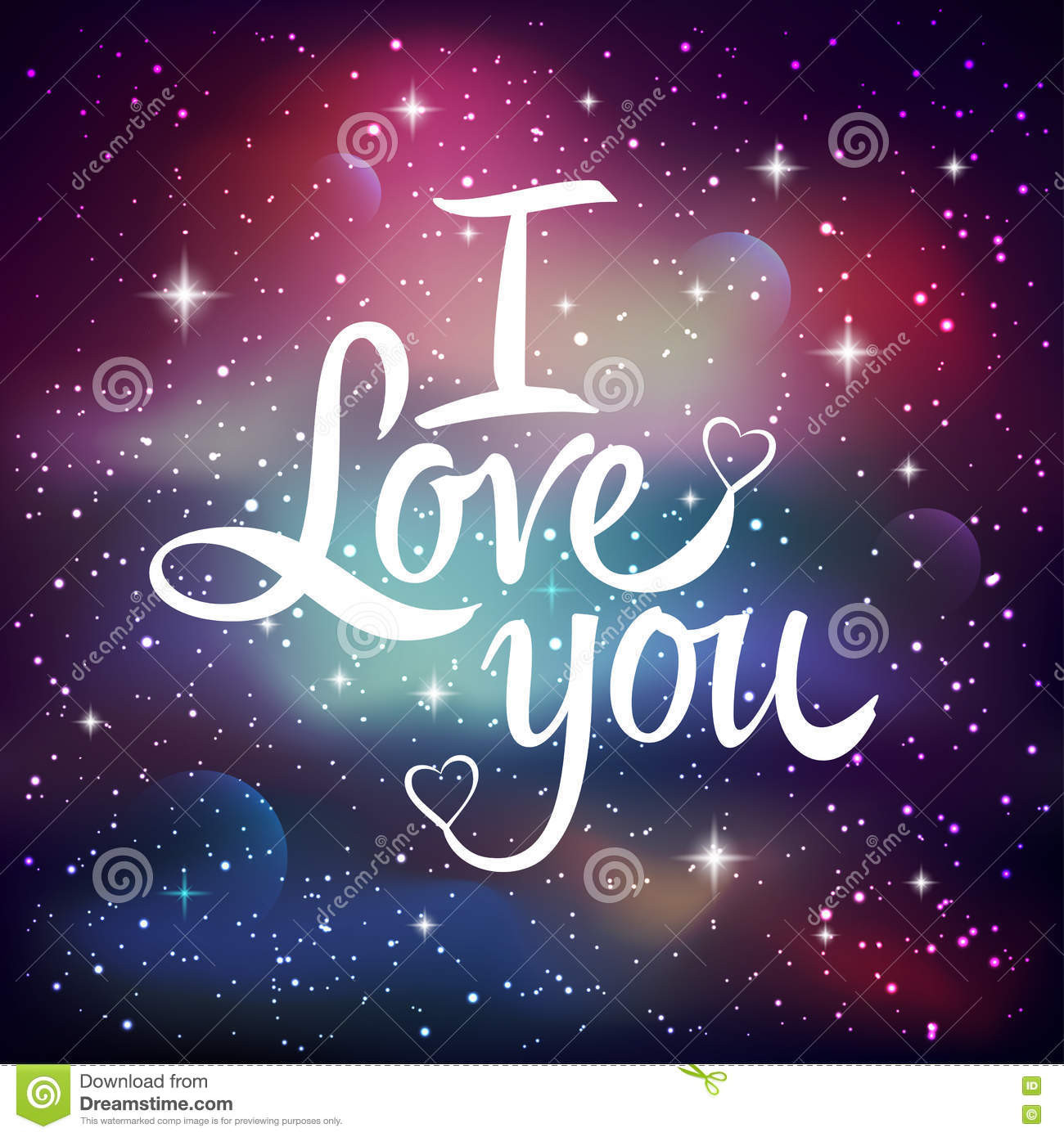 Galaxy Love Quotes
 You Are Awesome Greeting Card Stock Vector Illustration