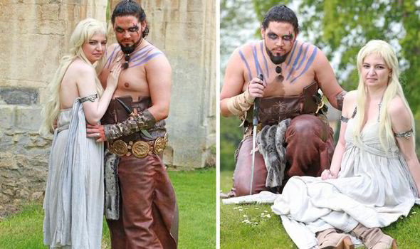 Game Of Thrones Wedding Vows
 Couple who dress as Daenerys and Khal from GOT will