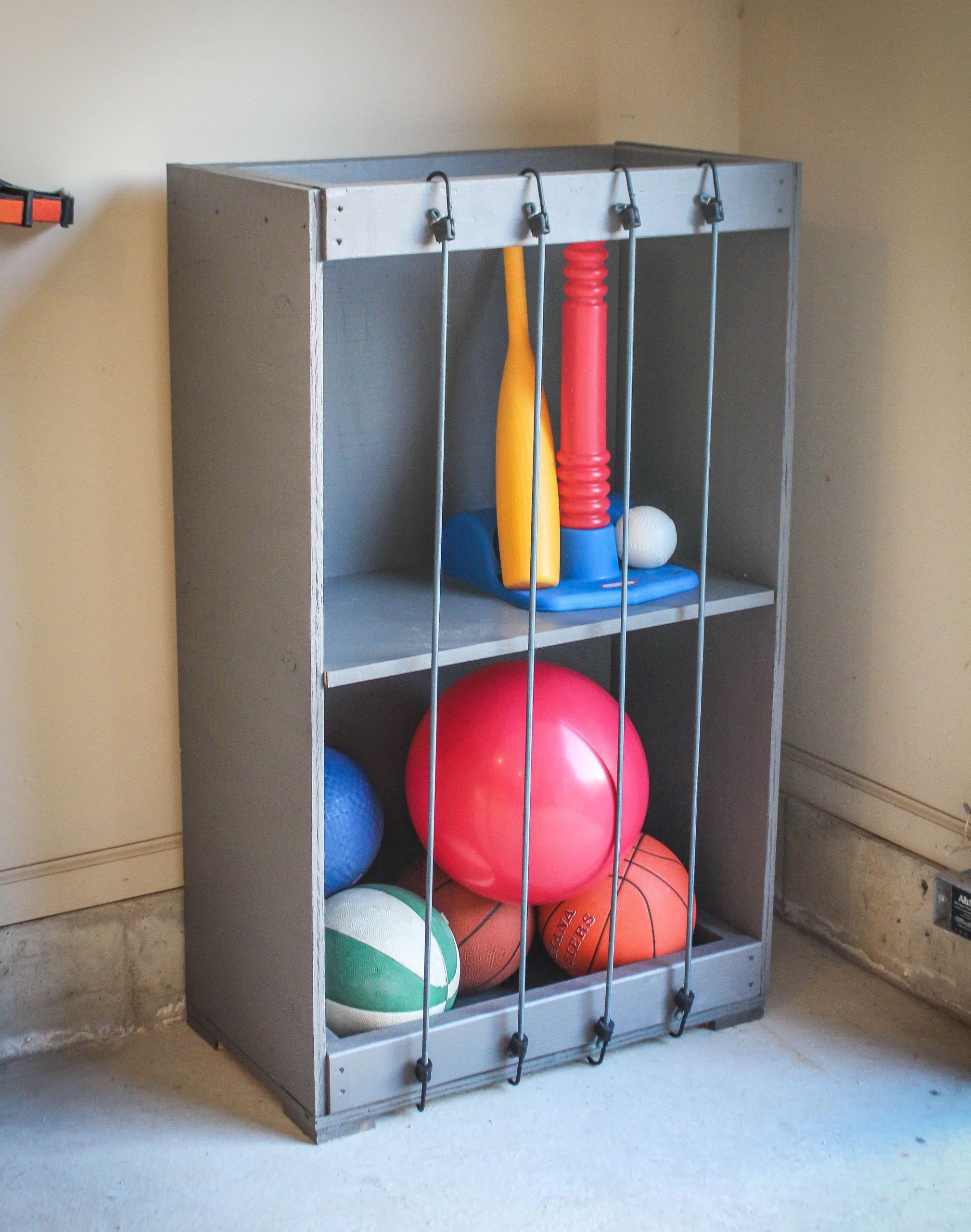 Garage Ball Organizer
 Bungee Ball Garage Storage