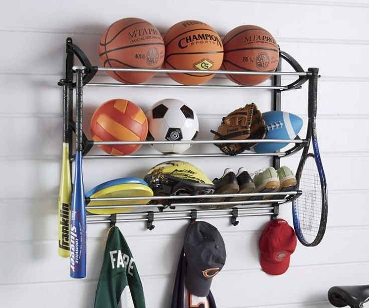 Garage Ball Organizer
 Sports Storage Organizer Racks Station Gear Equipment